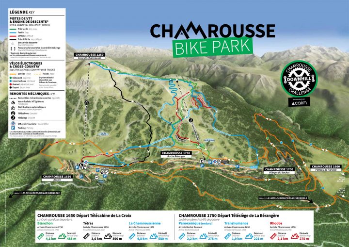 Plan du bike park de Chamrousse